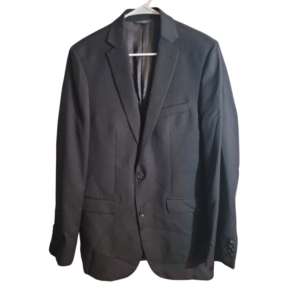 Marc Anthony Wool Blazer Extra Slim 40L Black Modern Tailored Career Quietlux